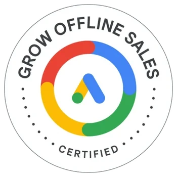 Google Offline Sales Certification badge of Lucian Yong, freelance web designer and Google Ads specialist in Malaysia